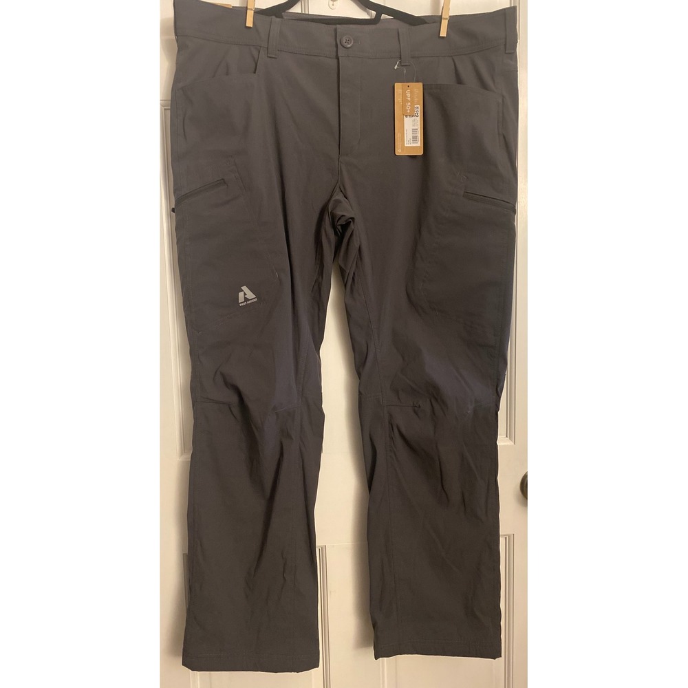Eddie Bauer First Ascent Lined Guide Pro Pants Smoke‎ Grey UPF 50+ Men 42x32